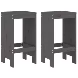 szürke 3 részes tömör fenyőfa kerti ládaszett