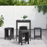 szürke 5 részes tömör fenyőfa kerti bárszett