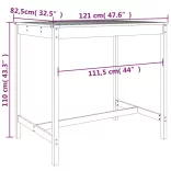 mézbarna 5 részes tömör fenyőfa kerti bárszett