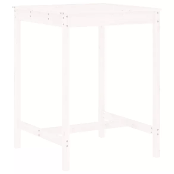 fehér 3 részes tömör fenyőfa kerti bárszett