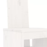 fehér 5 részes tömör fenyőfa kerti bárszett