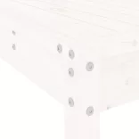 fehér 5 részes tömör fenyőfa kerti bárszett