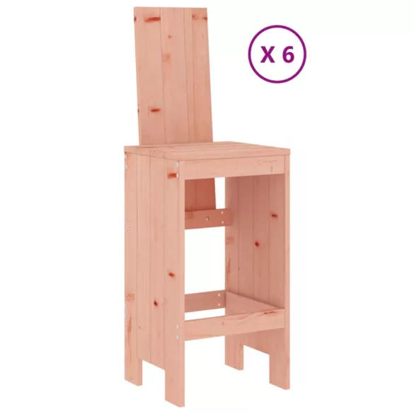 7 részes tömör duglászfenyő kerti bárgarnitúra