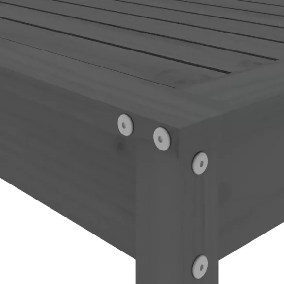 szürke 5 részes tömör fenyőfa kerti bárszett