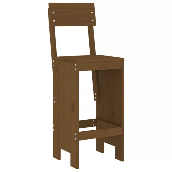 mézbarna 7 részes tömör fenyőfa kerti bárszett