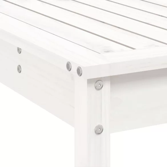 fehér 9 részes tömör fenyőfa kerti bárszett