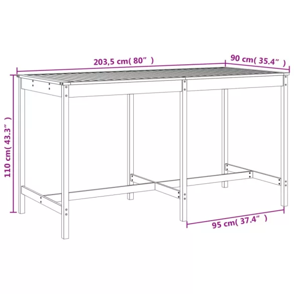 szürke 9 részes tömör fenyőfa kerti ládaszett