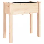 tömör fenyőfa kerekes ültetőláda béléssel 71 x 37 x 80 cm