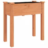 barna tömör fenyőfa kerekes ültetőláda béléssel 71 x 37 x 80 cm