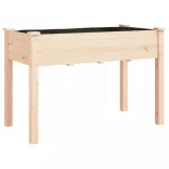 tömör fenyőfa kerekes ültetőláda béléssel 118x59x80 cm