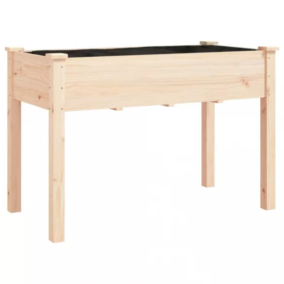 tömör fenyőfa kerekes ültetőláda béléssel 118x59x80 cm