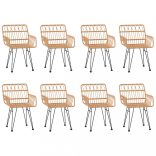 9 részes polyrattan kerti étkezőgarnitúra