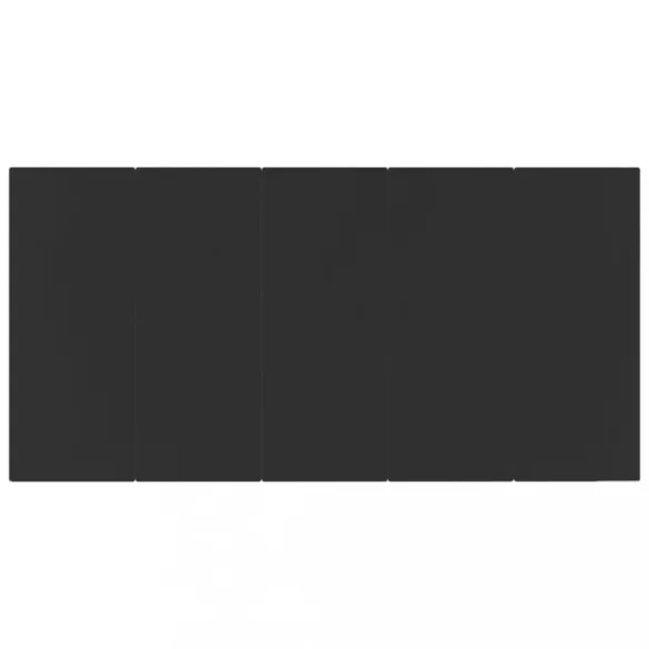 9 részes fekete polyrattan kerti étkezőgarnitúra