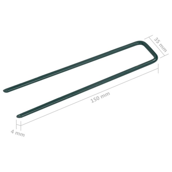 20 db U-alakú vas műfű rögzítő tüske