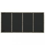 9 részes szürke polyrattan kerti étkezőgarnitúra párnával