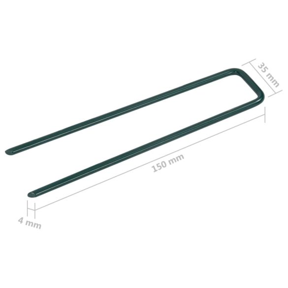 50 db U-alakú vas műfű rögzítő tüske