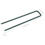 100 db U-alakú vas műfű rögzítő tüske