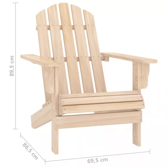 tömör fenyőfa kerti Adirondack szék