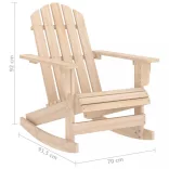 tömör fenyőfa kerti Adirondack hintaszék