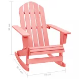 rózsaszín tömör fenyőfa kerti Adirondack hintaszék