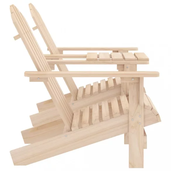 tömör fenyőfa kerti Adirondack székek teázóasztallal