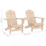 tömör fenyőfa kerti Adirondack székek teázóasztallal