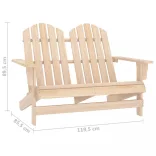 kétszemélyes tömör fenyőfa kerti adirondack szék