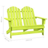 kétszemélyes zöld tömör fenyőfa kerti adirondack szék