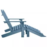 kétszemélyes kék fenyőfa kerti adirondack szék és zsámoly