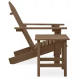 barna tömör fenyőfa kerti adirondack szék asztallal