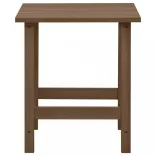 barna tömör fenyőfa kerti adirondack szék asztallal