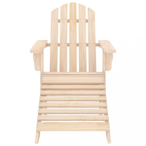 tömör fenyő adirondack szék zsámollyal és asztallal