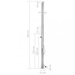 rozsdamentes acél kerti zuhany 220 cm