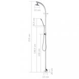 alumínium kerti zuhany 215 cm