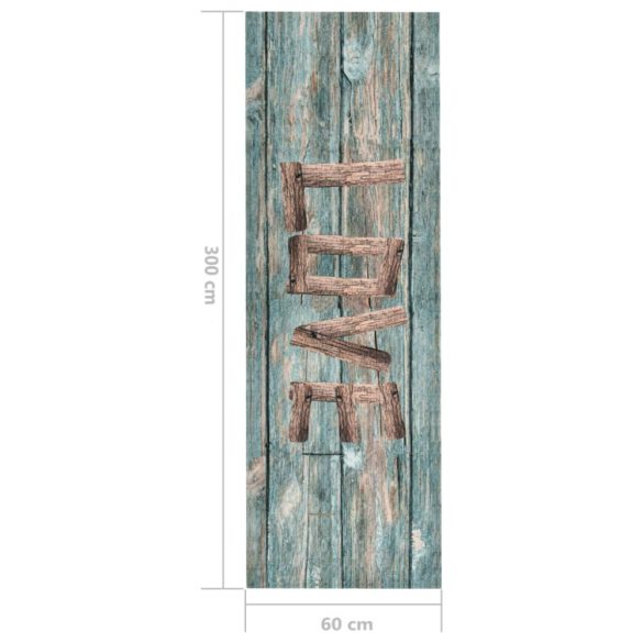 Love" feliratú mosható konyhaszőnyeg 60 x 300 cm"