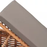 tömör tíkfa napozóágy sötétszürke párnával