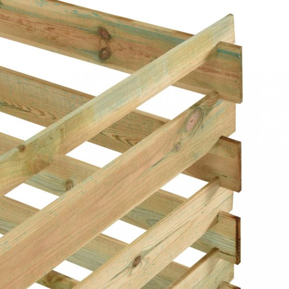 lécezett impregnált fenyőfa kerti komposztáló 120x120x70 cm