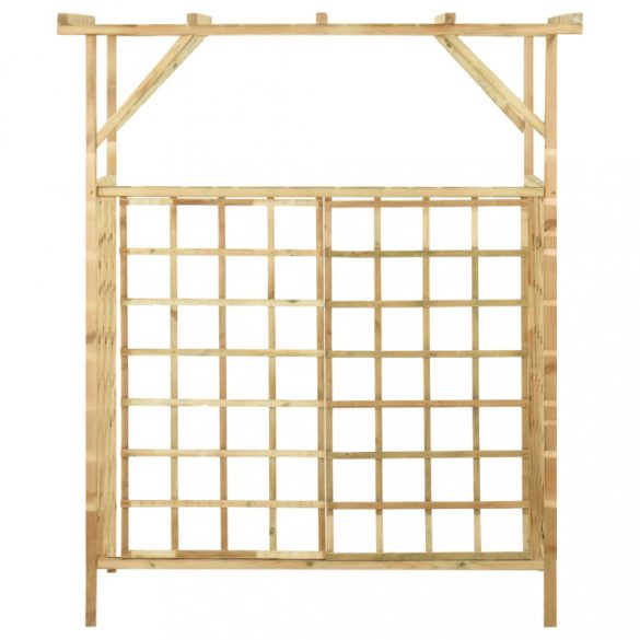 impregnált fenyőfa kerti pergola 2 szemeteskukához