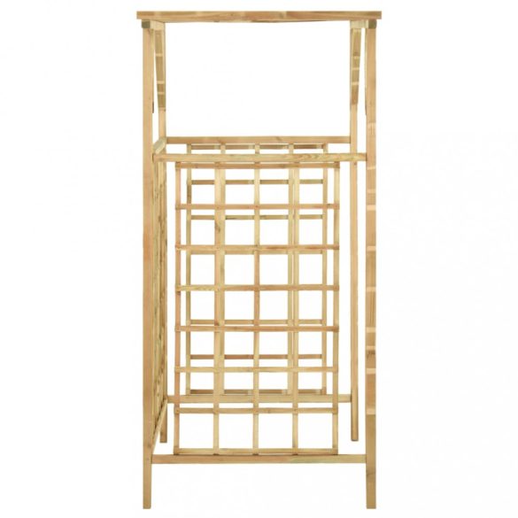 impregnált fenyőfa kerti pergola 2 szemeteskukához