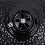 fekete kerámia 2 az 1-ben Kamado grillsütő füstölővel 56 cm