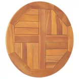 kerek tömör tíkfa asztallap 2,5 cm 50 cm