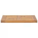 négyzet alakú tömör tíkfa asztallap 40 x 40 x 2,5 cm