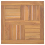 négyzet alakú tömör tíkfa asztallap 50 x 50 x 2,5 cm