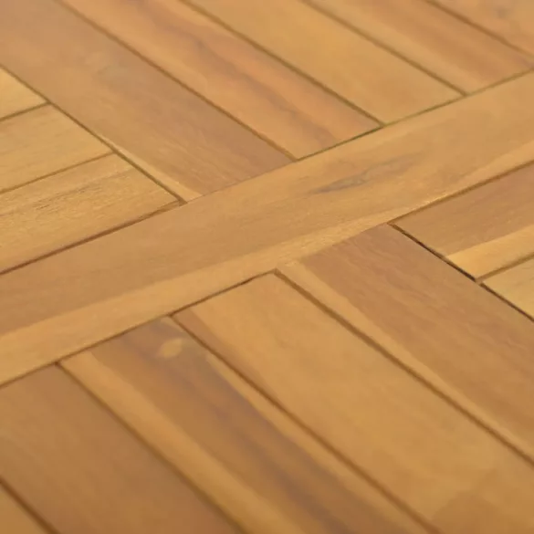 négyzet alakú tömör tíkfa asztallap 50 x 50 x 2,5 cm