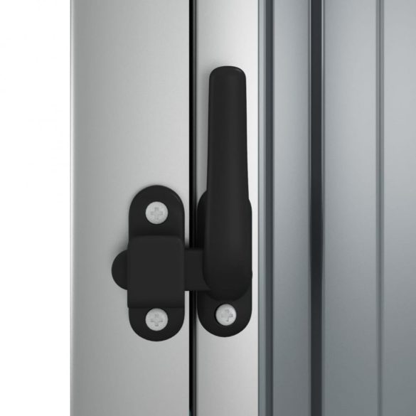 szürke horganyzott acél kerti szerszámtároló 88 x 89 x 161 cm