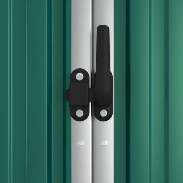 zöld horganyzott acél kerti szerszámtároló 161 x 89 x 161 cm