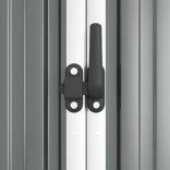 szürke horganyzott acél kerti szerszámtároló 161 x 89 x 161 cm