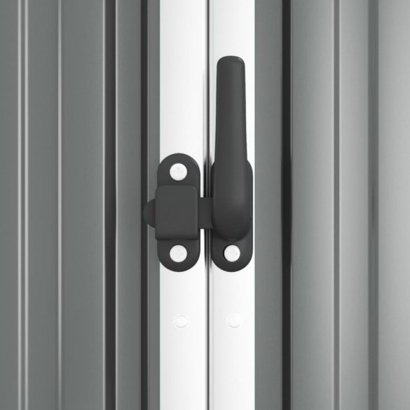 szürke horganyzott acél kerti szerszámtároló 161 x 89 x 161 cm