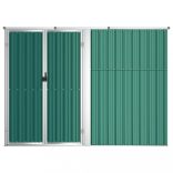 zöld horganyzott acél kerti szerszámtároló 225 x 89 x 161 cm