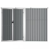 szürke horganyzott acél kerti szerszámtároló 225 x 89 x 161 cm